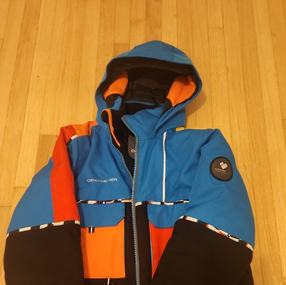Obermeyer Kids Blue and Red Puffer Jacket